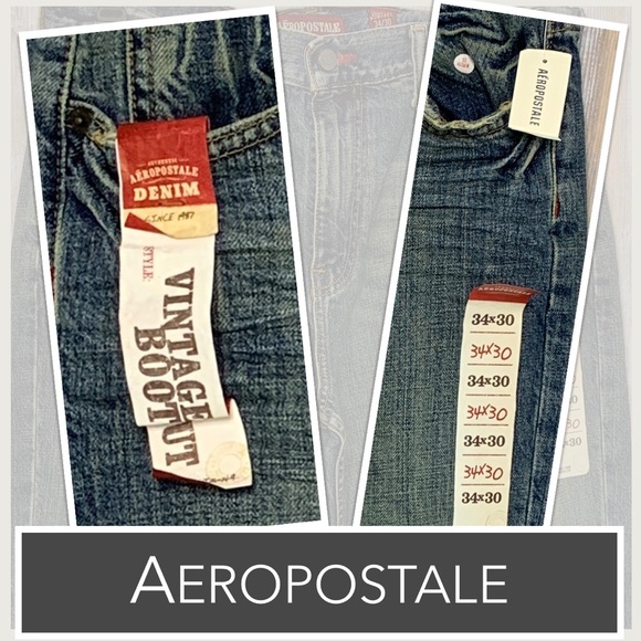 💕Aeropostale Jeans Vintage Bootcut 7166 NWT Medium Wash - Picture 4 of 7